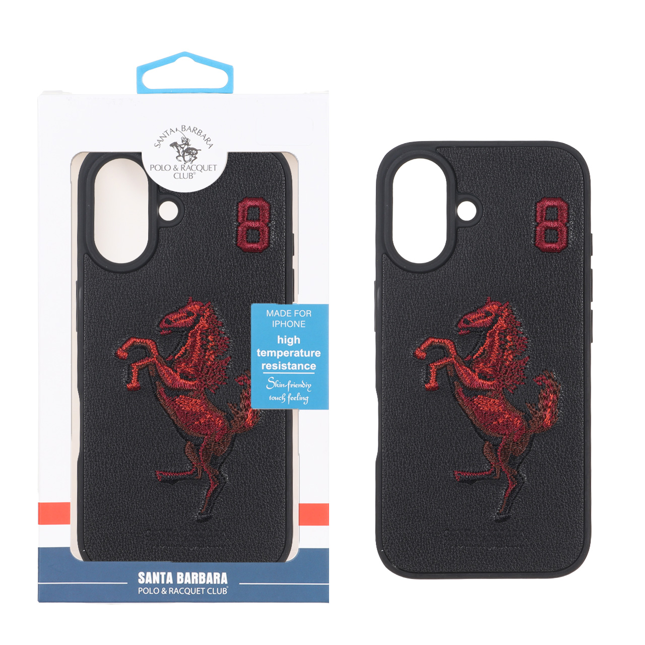 قاب چرمی Santa Barbara Polo مدل Apple iPhone 16 - طرح 305 (پک دار)