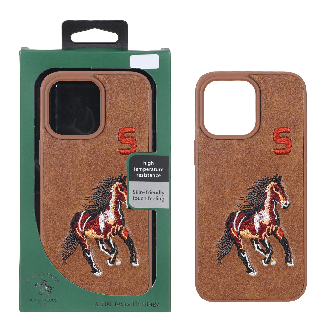 قاب چرمی Santa Barbara Polo مدل Apple iPhone 15 Pro Max - طرح 320 (پک دار)