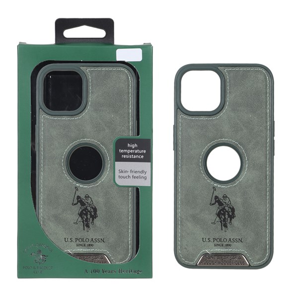 قاب اورجینال US Polo Assn جیر Apple iPhone 13 / iPhone 14 - سبز (پک دار)
