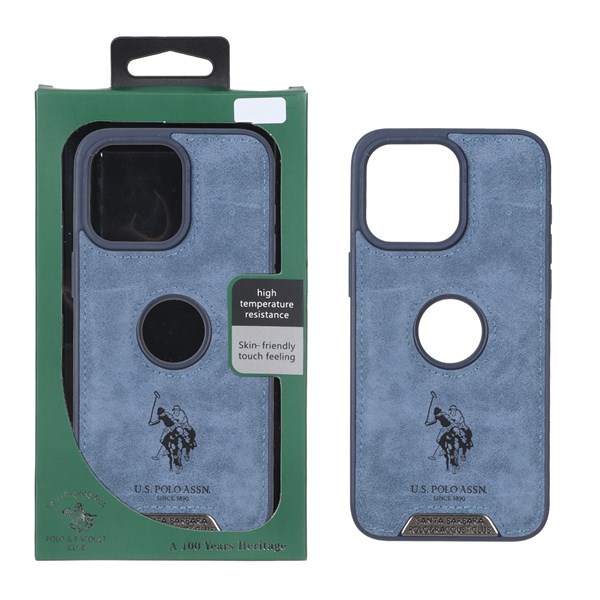 قاب اورجینال US Polo Assn جیر Apple iPhone 15 Pro Max - آبی (پک دار)