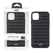قاب اورجینال HDD چرم پافری طرح دوخت Apple iPhone 11 Pro Max - مشکی (پک دار)