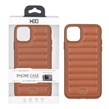 قاب اورجینال HDD چرم پافری طرح دوخت Apple iPhone 11 Pro Max - کاراملی (پک دار)