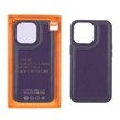قاب اورجینال HDD برزنتی دور چرم دوخت دار Apple iPhone 13 Pro - بنفش (پک دار)