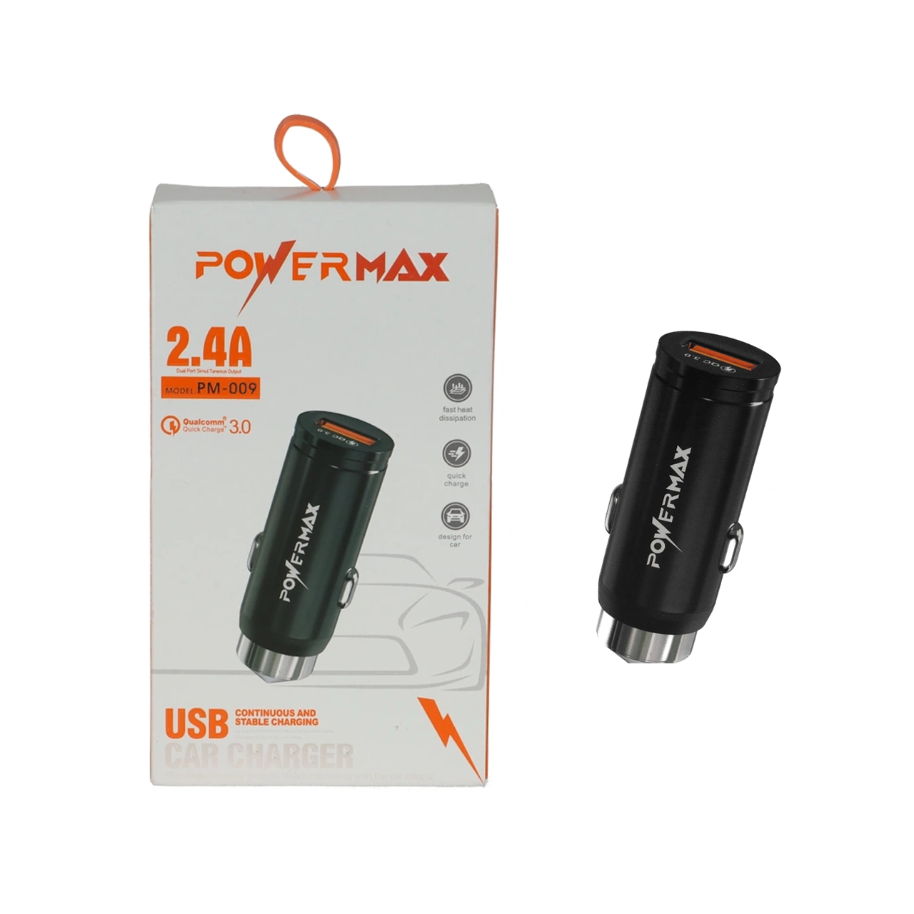 شارژر فندکی فست تک پورت Power Max مدل PM-009 12W - مشکی
