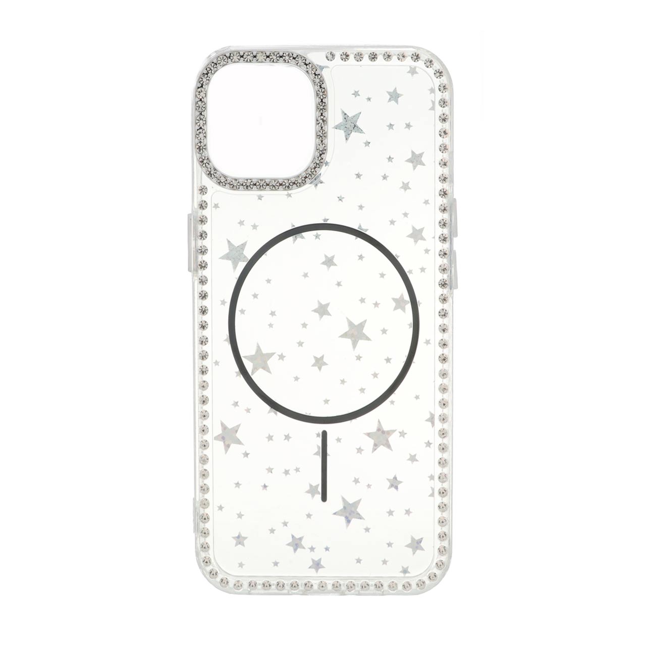 قاب Star شفاف طرح مگ سیف نگین دار Apple iPhone 13 / iPhone 14 - مشکی