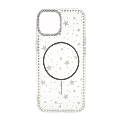 قاب Star شفاف طرح مگ سیف نگین دار Apple iPhone 13 / iPhone 14 - مشکی