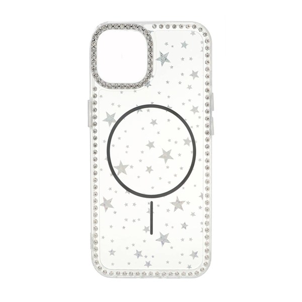 قاب Star شفاف طرح مگ سیف نگین دار Apple iPhone 13 / iPhone 14 - مشکی