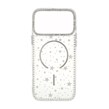 قاب Star شفاف طرح مگ سیف نگین دار Apple iPhone 17 Pro Max - نقره ای