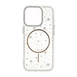 قاب Star شفاف طرح مگ سیف نگین دار Apple iPhone 16 Pro - طلایی