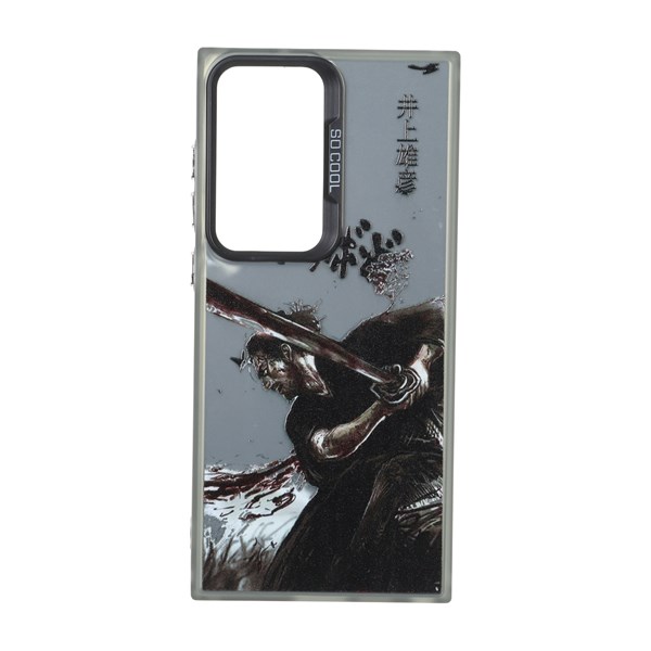 قاب SO COOL بلک لنز دکمه کروم طرح دار Samsung Galaxy S23 Ultra - طرح 468