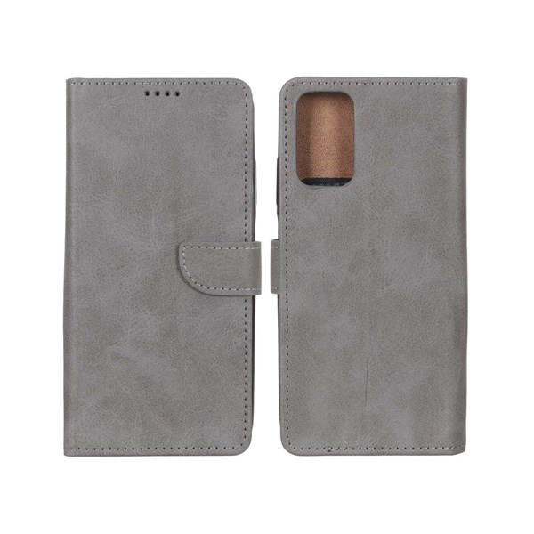کیف چرمی موبایل مگنتی Xiaomi Redmi Note 10 4G / Redmi Note 10S / Poco M5S - خاکستری