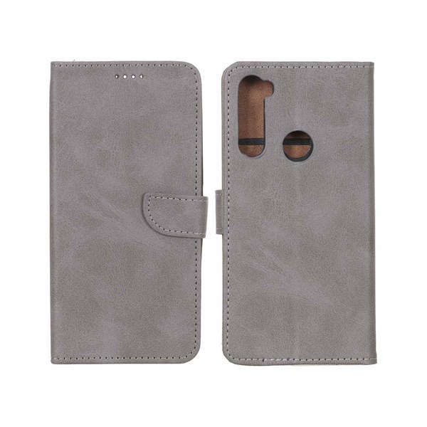 کیف چرمی موبایل مگنتی Xiaomi Redmi Note 8 - خاکستری