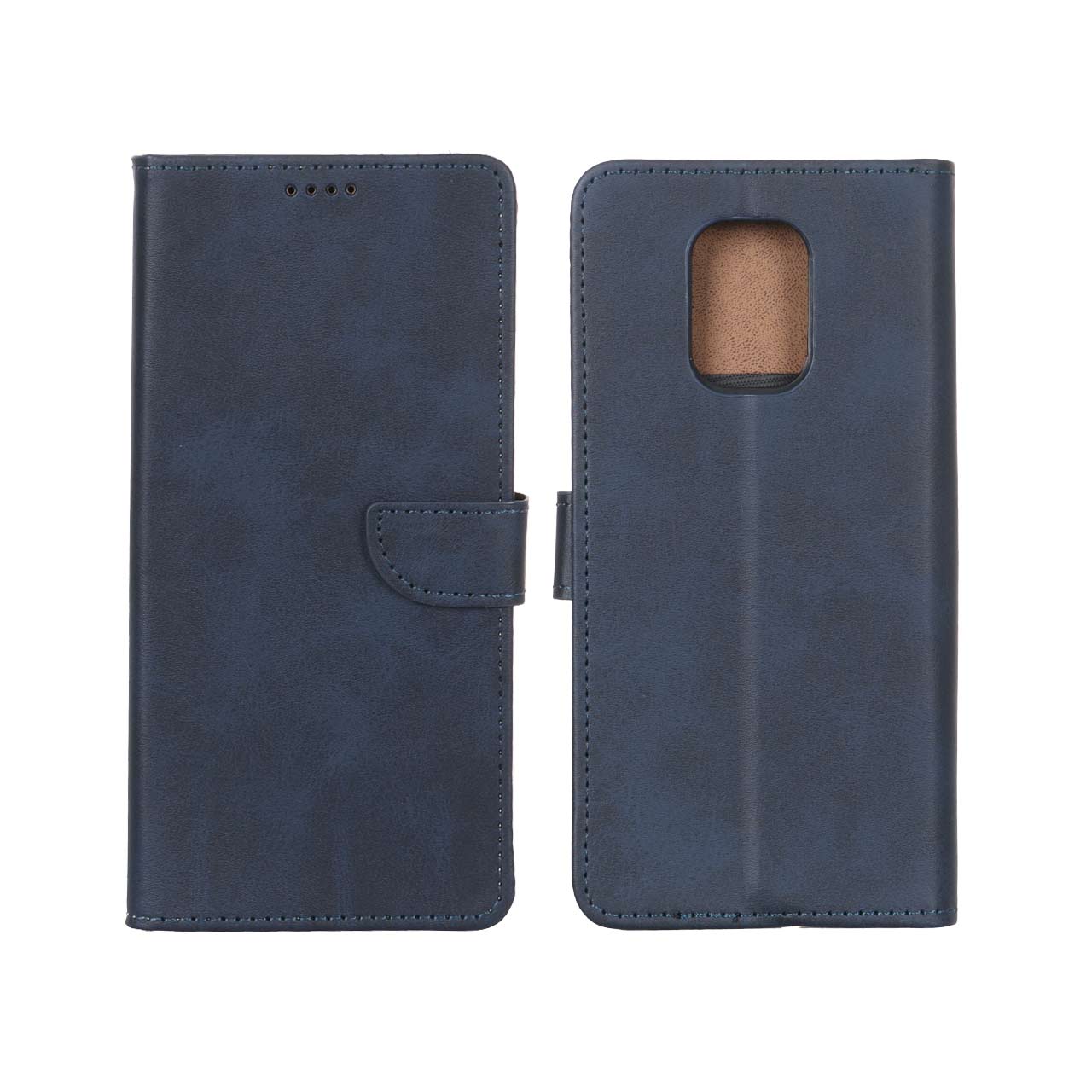 کیف چرمی موبایل مگنتی Xiaomi Redmi Note 9S / Redmi Note 9 Pro / Redmi Note 9 Pro Max - سرمه ای