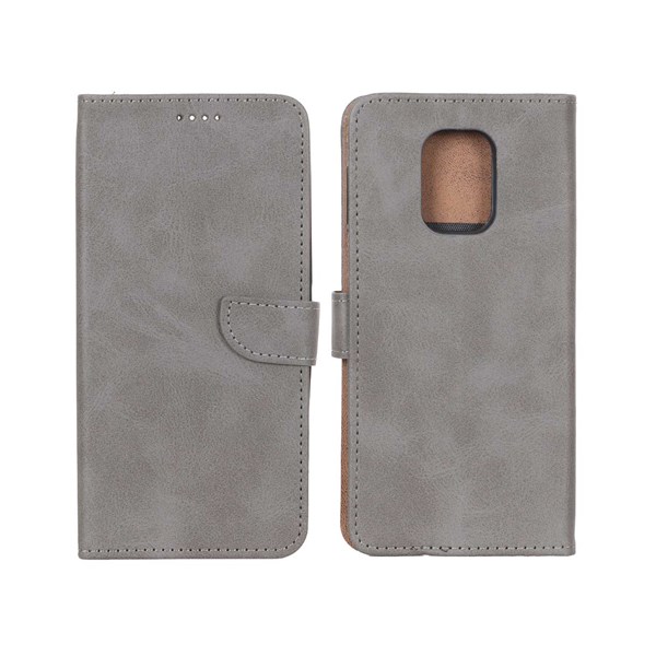 کیف چرمی موبایل مگنتی Xiaomi Redmi Note 9S / Redmi Note 9 Pro / Redmi Note 9 Pro Max - خاکستری