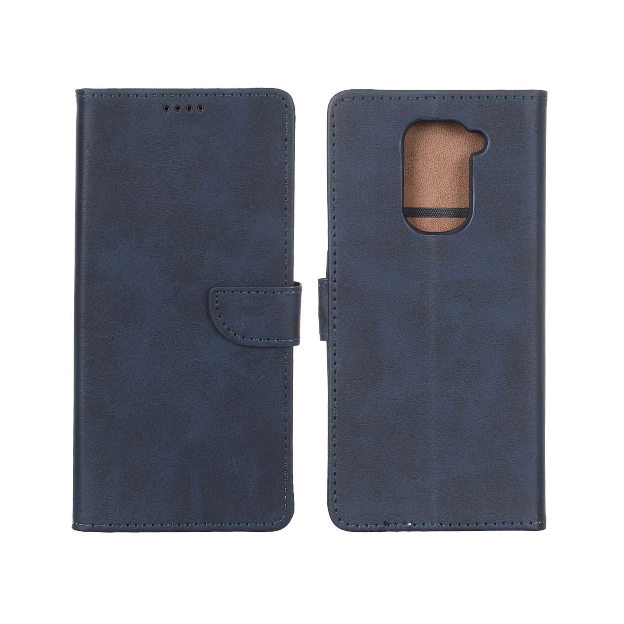 کیف چرمی موبایل مگنتی Xiaomi Redmi Note 9 / Redmi 10X 5G / Redmi 10X Pro 5G - سرمه ای