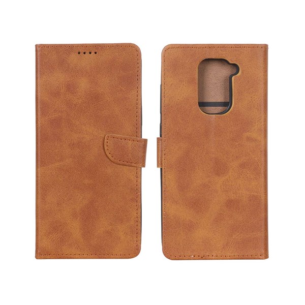 کیف چرمی موبایل مگنتی Xiaomi Redmi Note 9 / Redmi 10X 5G / Redmi 10X Pro 5G - عسلی