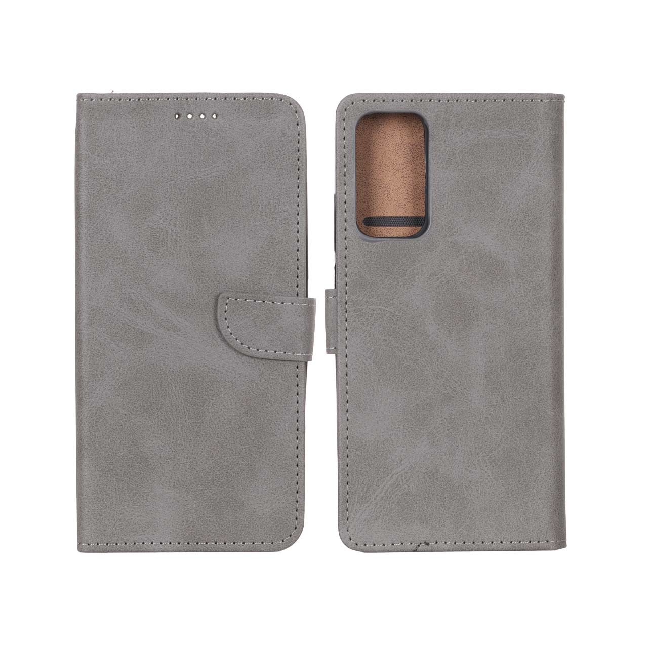 کیف چرمی موبایل مگنتی Xiaomi Redmi Note 12S / Xiaomi Redmi Note 11 4G / Redmi Note 11S - خاکستری