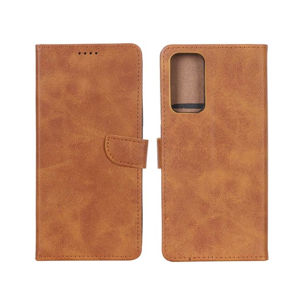 کیف چرمی موبایل مگنتی Xiaomi Redmi Note 12S / Xiaomi Redmi Note 11 4G / Redmi Note 11S - عسلی