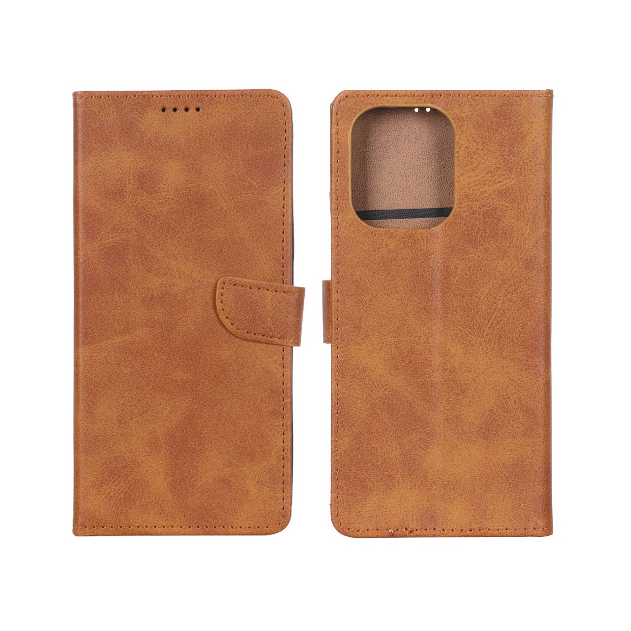 کیف چرمی موبایل مگنتی Xiaomi Redmi Note 13 4G - عسلی