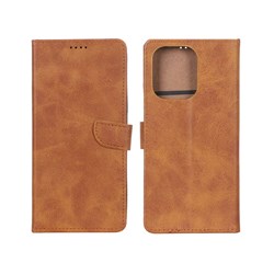 کیف چرمی موبایل مگنتی Xiaomi Redmi Note 13 4G - عسلی