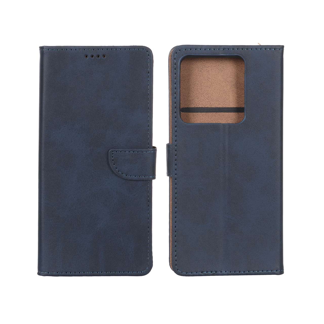 کیف چرمی موبایل مگنتی Xiaomi Redmi Note 13 Pro 5G / Poco X6 5G - سرمه ای