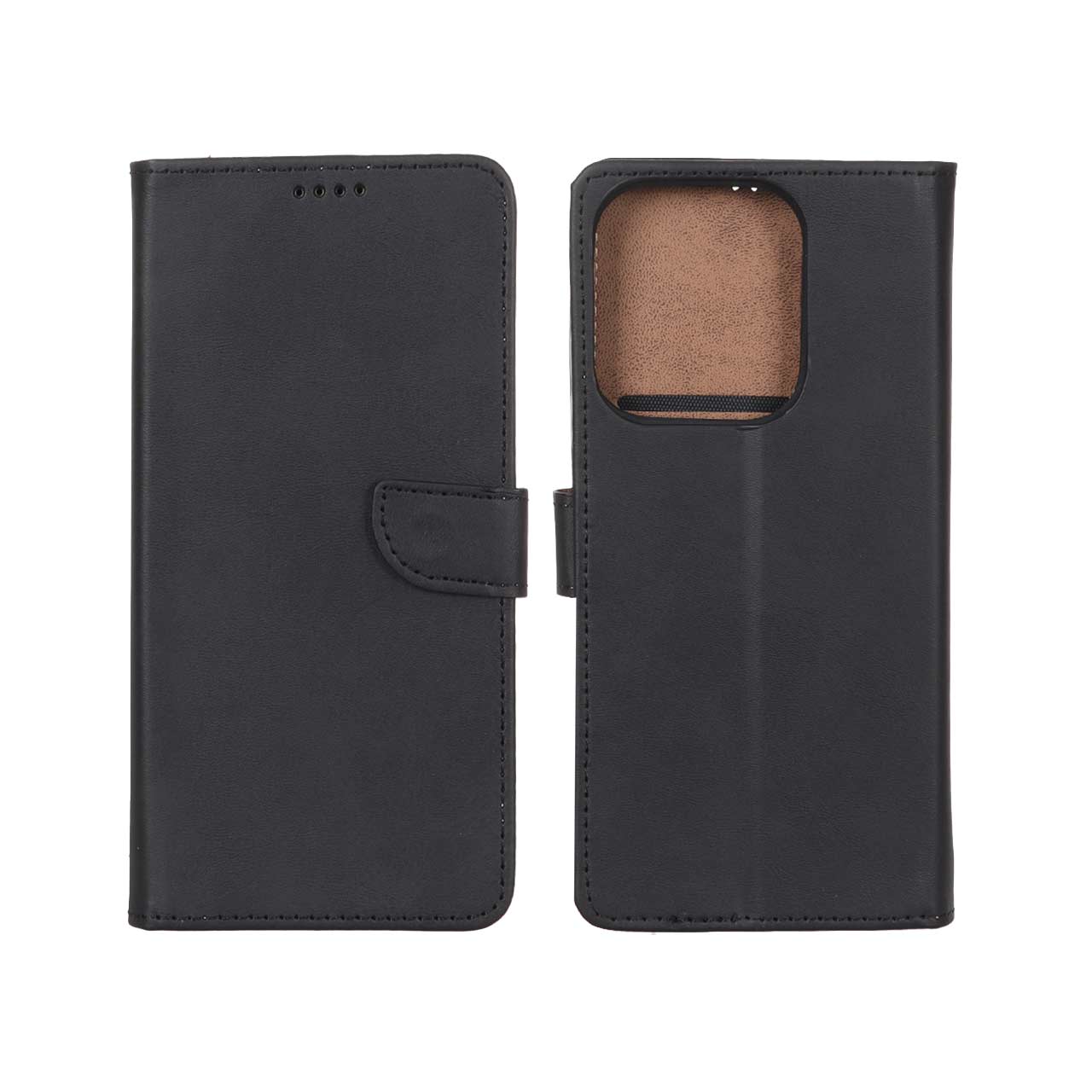 کیف چرمی موبایل مگنتی Xiaomi Redmi 15C / Poco C85 - مشکی