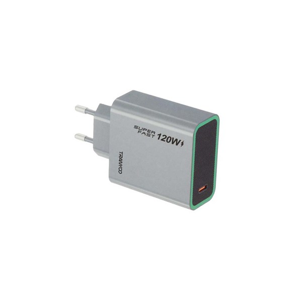 شارژر دیواری PD و فست تک پورت Tranyoo مدل T-EU8 C 120W به همراه کابل شارژ Type-C To Type-C - طوسی