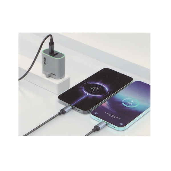 شارژر دیواری PD و فست دو پورت Tranyoo مدل T-UK13 C 30W به همراه کابل شارژ Type-C To Type-C - طوسی