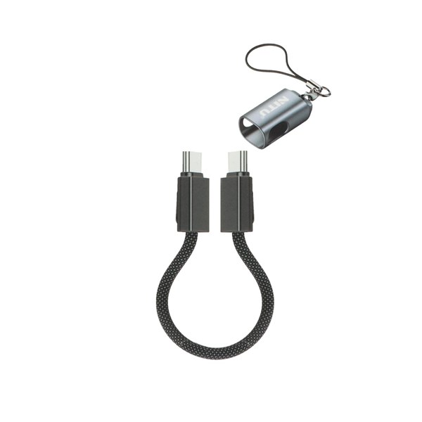 کابل شارژ فست 20 سانتی Nitu Type-C To Type-C و جاسوئیچی مدل NC376 60W - مشکی (گارانتی 18 ماه تعویض نیکان همراه)