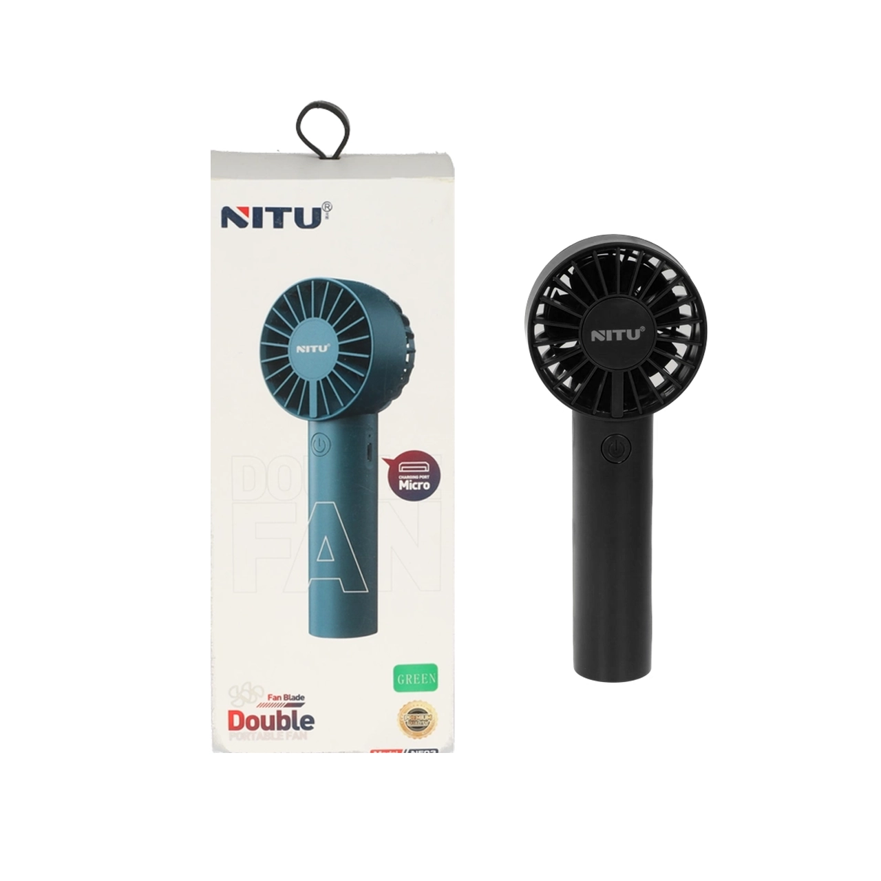 پنکه دستی قابل حمل Nitu مدل NF03 - مشکی (گارانتی12 ماه تعویض نیکان همراه)