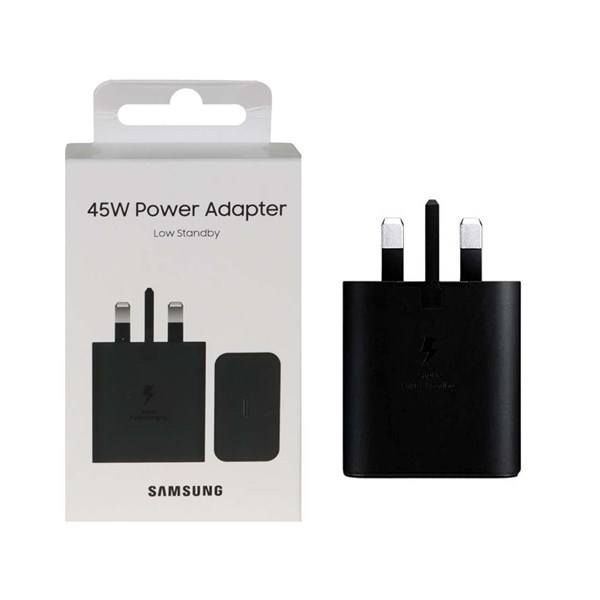 شارژر دیواری سه پین فست و PD تک پورت SAMSUNG Type-C مدل EP-T4510 45W - مشکی - BSA