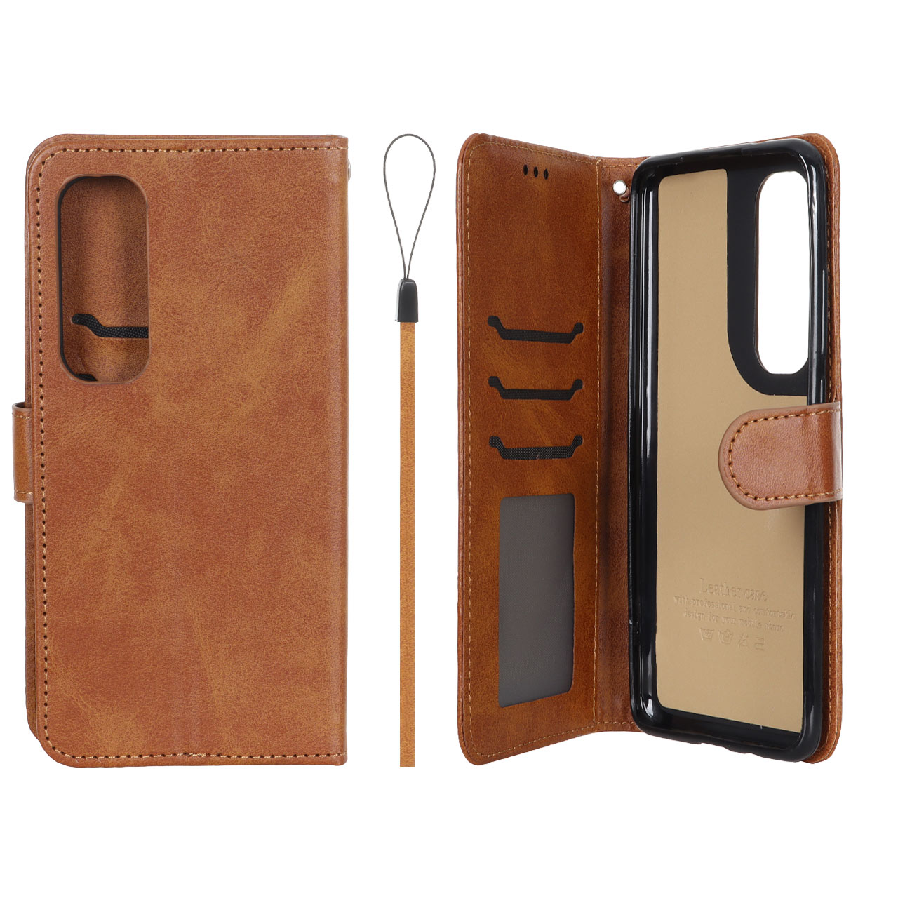 کیف موبایل مگنتی درجه یک داخل خز MNC Plus مدل Xiaomi Redmi Note 10 Lite - عسلی
