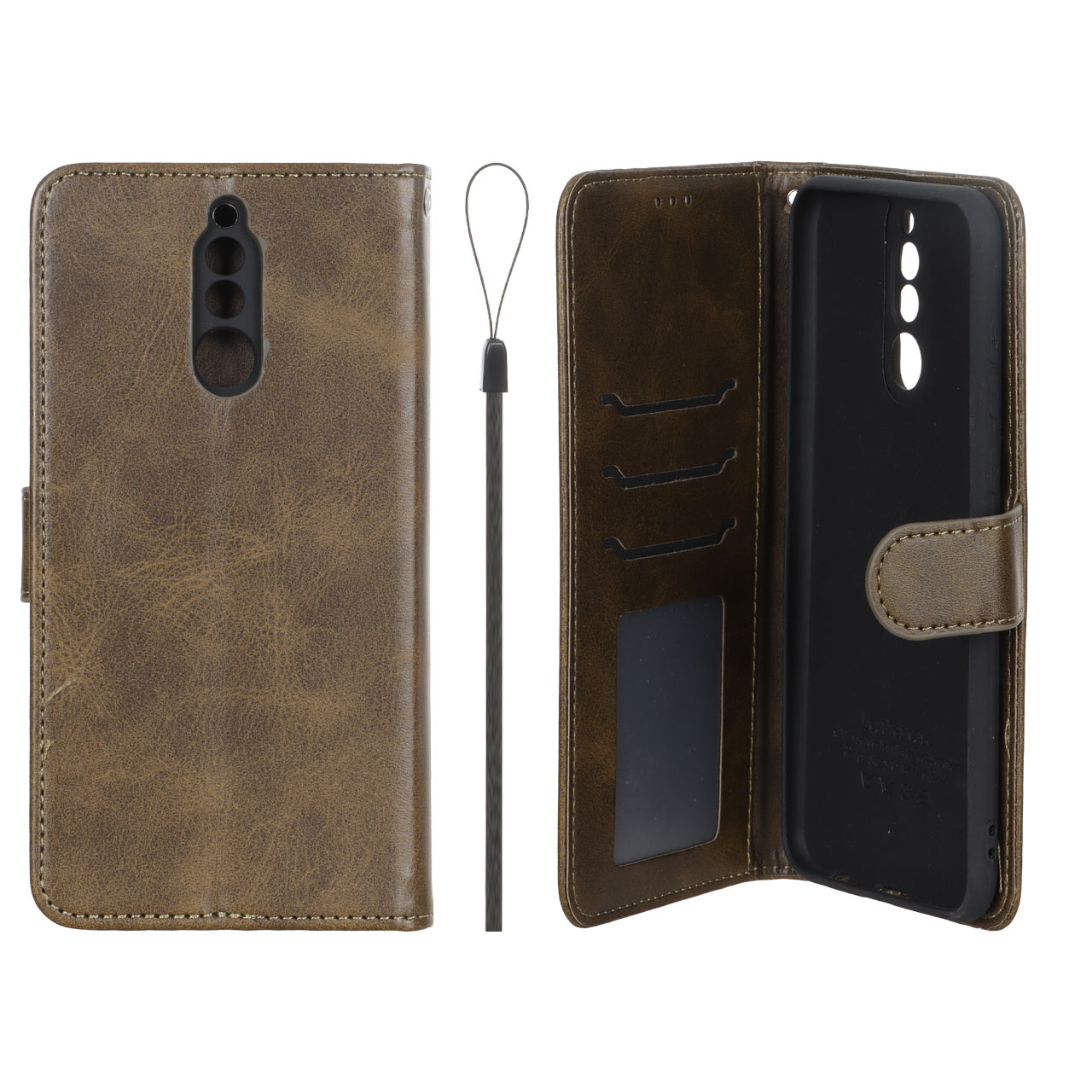 کیف موبایل مگنتی درجه یک داخل خز MNC Plus مدل Huawei Mate 10 Lite - سبز زیتونی