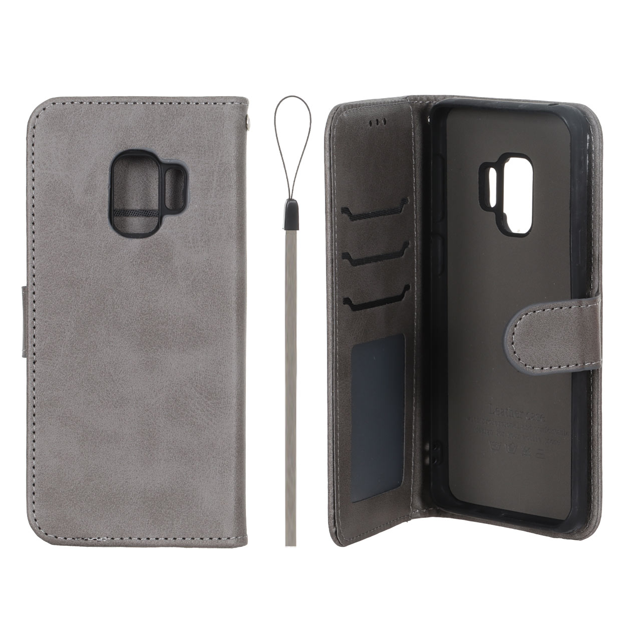 کیف موبایل مگنتی درجه یک داخل خز MNC Plus مدل Samsung Galaxy S9 - خاکستری