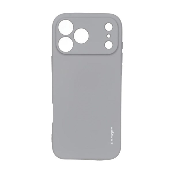 قاب سیلیکونی Spigen محافظ لنزدار Apple iPhone 17 Pro Max - طوسی