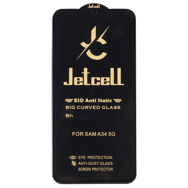 محافظ صفحه نمایش شیشه ای Full Cover ESD Anti Static - JET Cell مدل Samsung Galaxy A34