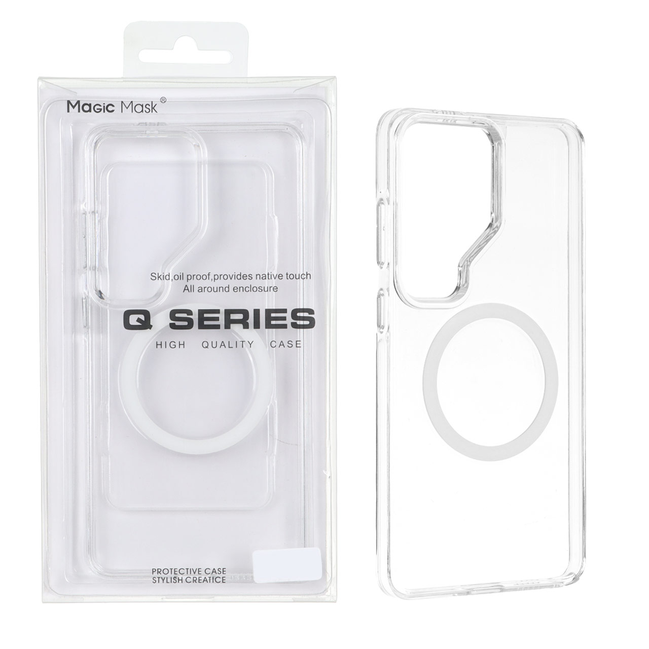 قاب اورجینال Magic Mask پشت سخت شفاف MagSafe مدل Samsung Galaxy S26 Ultra (پک دار)