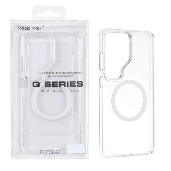 قاب اورجینال Magic Mask پشت سخت شفاف MagSafe مدل Samsung Galaxy S26 Ultra (پک دار)