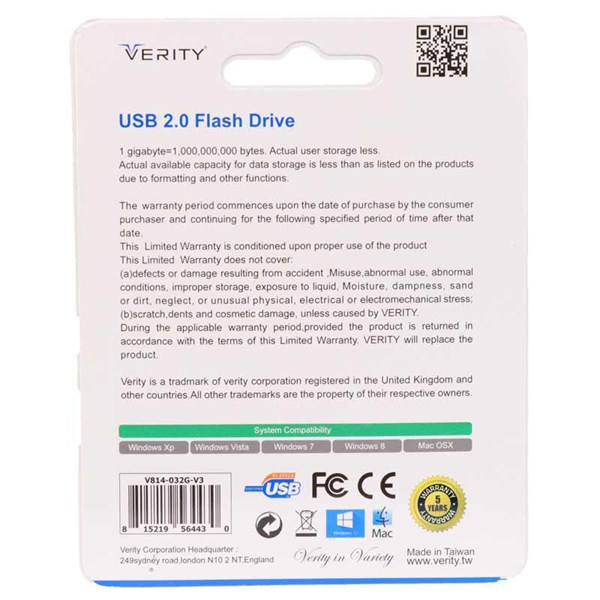 فلش 32 گیگ وریتی VERITY V814
