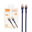 کابل شارژ PD و فست 2 متری LDNIO Type-C To Lightning مدل LC642i 30W - سرمه ای (اصلی)