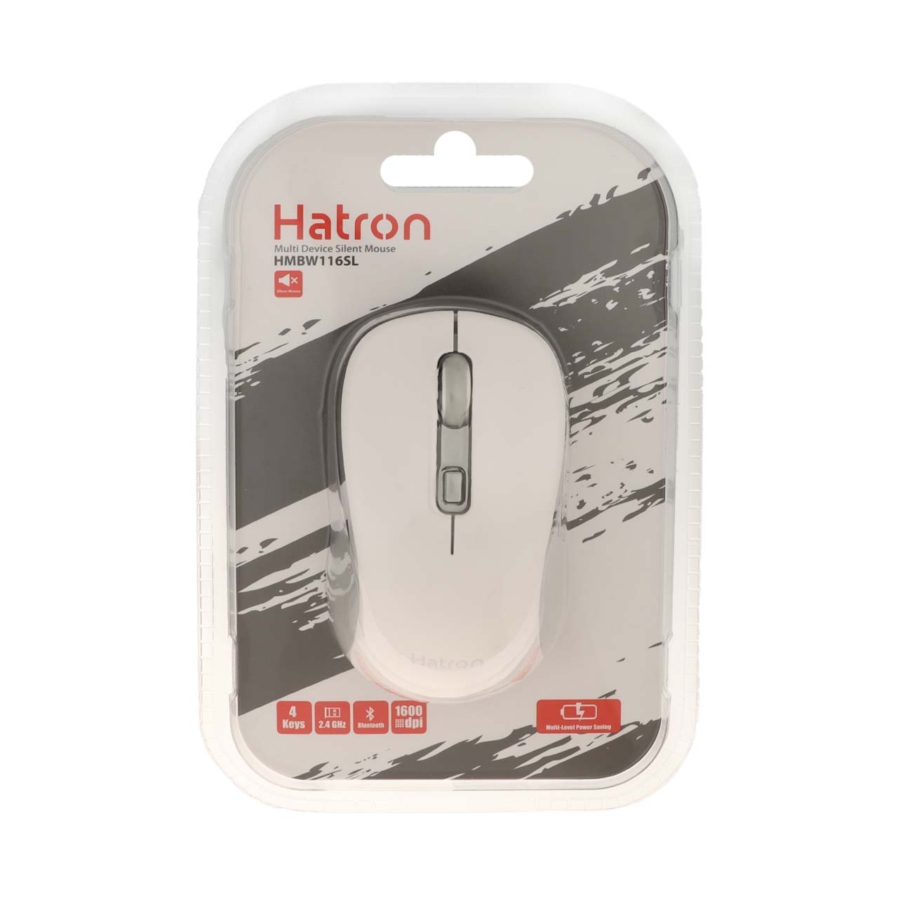 ماوس بی سیم Hatron مدل HMBW116SL - سفید