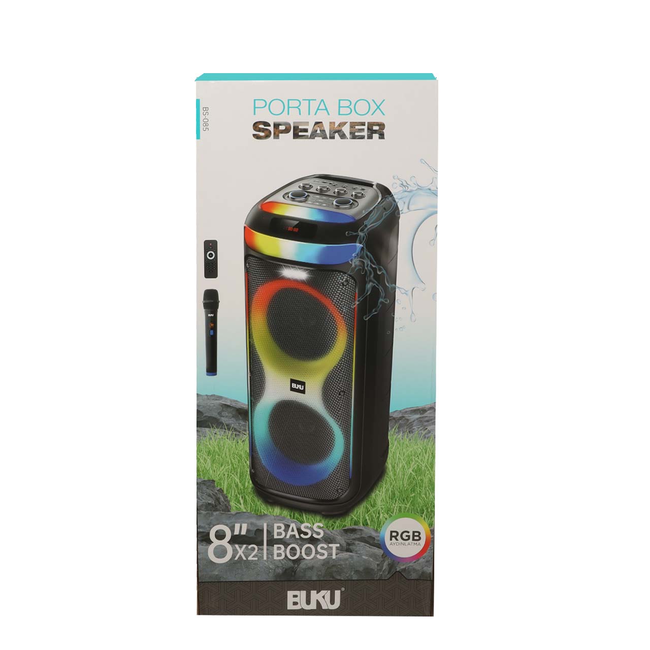 اسپیکر بی سیم BUKU مدل BS-085 - مشکی - MMS (گارانتی شش ماهه YA)