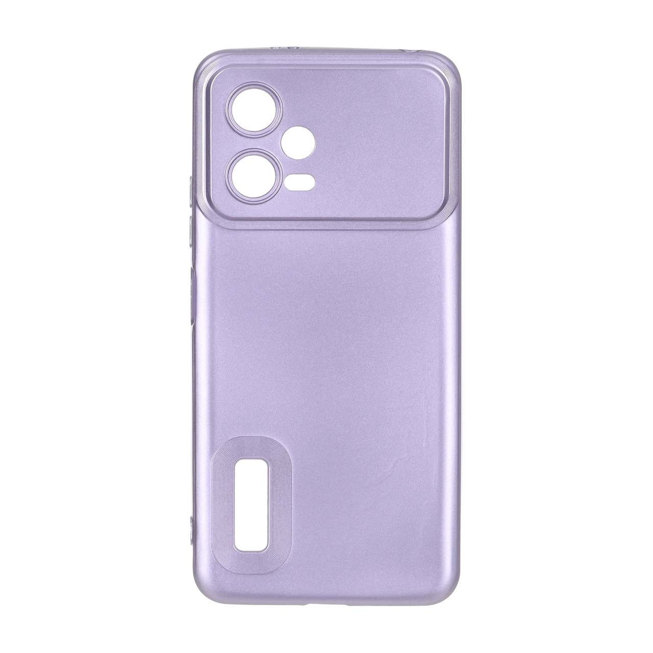 قاب طرح الکترواستاتیک مات محافظ لنزدار Xiaomi Redmi Note 12 5G / Poco X5 5G - بنفش