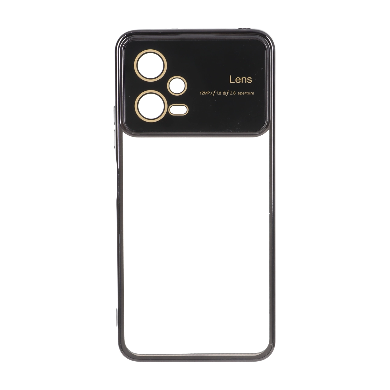 قاب دور رنگی محافظ لنز شیشه ای Xiaomi Redmi Note 12 5G / Poco X5 5G - مشکی
