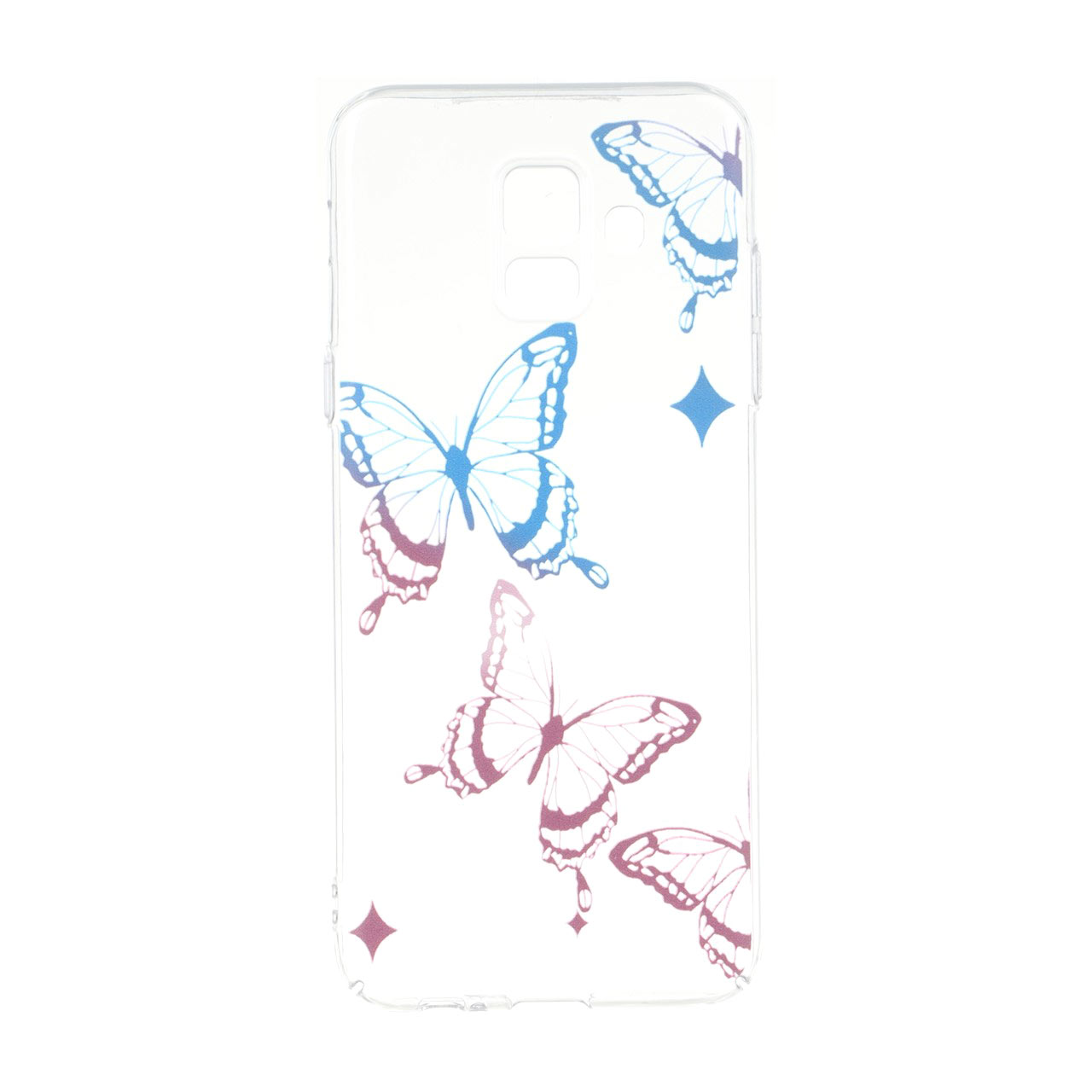 قاب پشت سخت شفاف طرح دار محافظ لنزدار Samsung Galaxy A6 - طرح 258