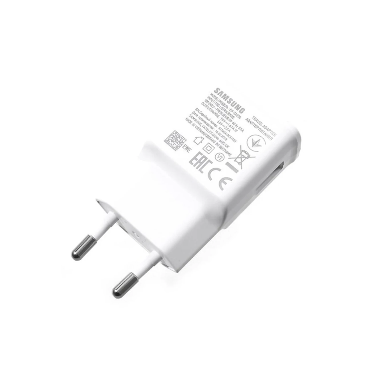 شارژر دیواری فست تک پورت Samsung مدل EP-TA200 S10 - سفید - ASP (گارانتی شش ماهه آروین)