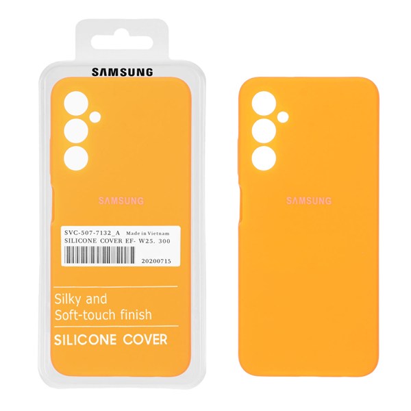 قاب سیلیکونی پاک کنی اورجینال درجه یک Samsung Galaxy A05s / M14 4G / F14 4G - نارنجی فانتزی (پک دار)