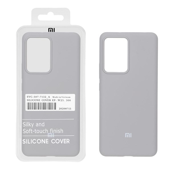 قاب سیلیکونی پاک کنی اورجینال درجه یک Xiaomi Mi 13 Lite - طوسی (پک دار)