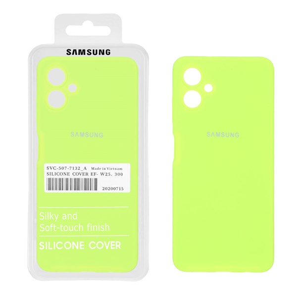 قاب سیلیکونی پاک کنی اورجینال درجه یک Samsung Galaxy A06 - سبز فسفری (پک دار)