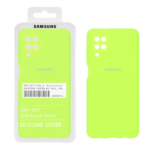 قاب سیلیکونی پاک کنی اورجینال درجه یک Samsung Galaxy A12 / M12 / F12 - سبز فسفری (پک دار)